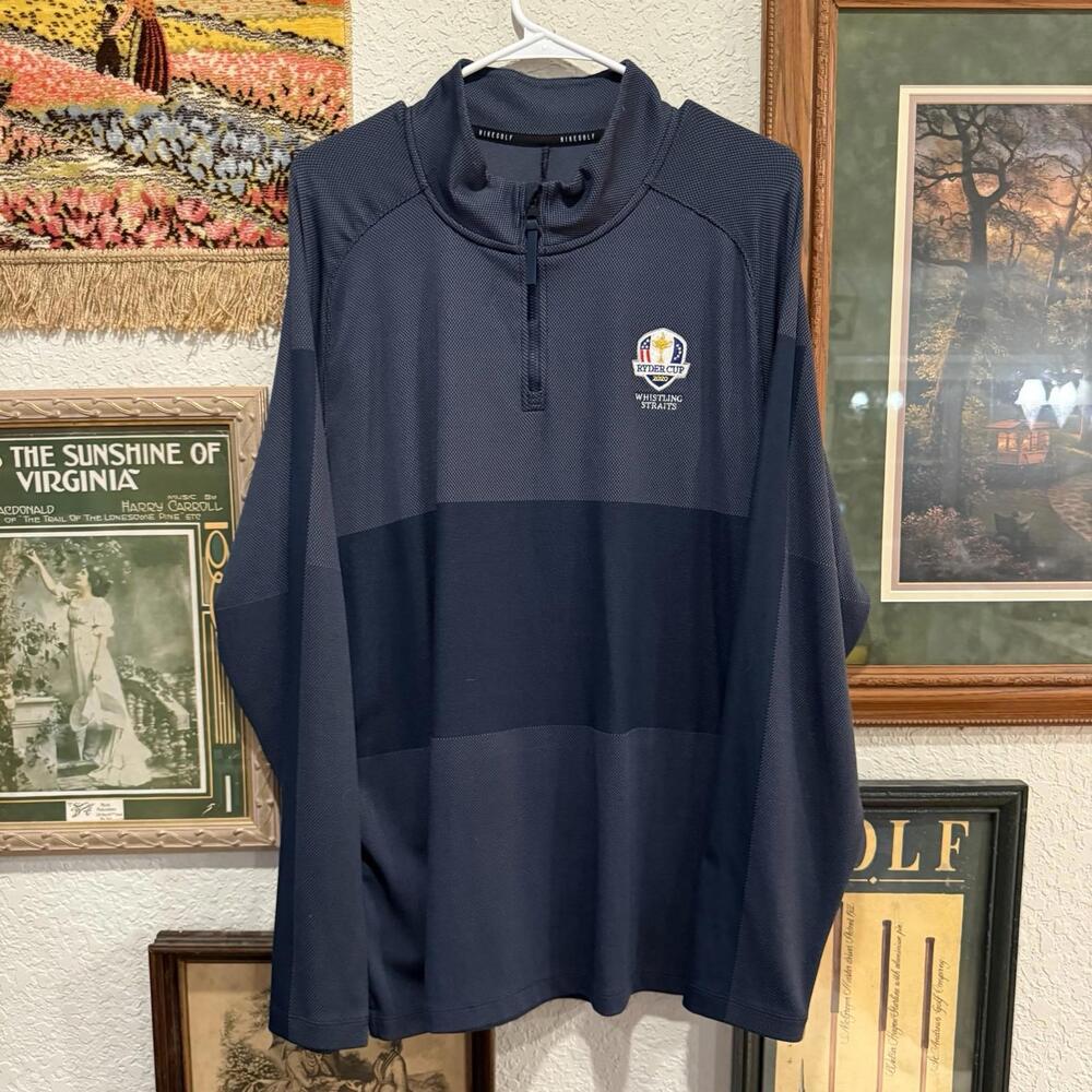 2020 Ryder Cup - Whistling Straits Nike Dri-Fit 1/4 Zip Pullover Men's Large